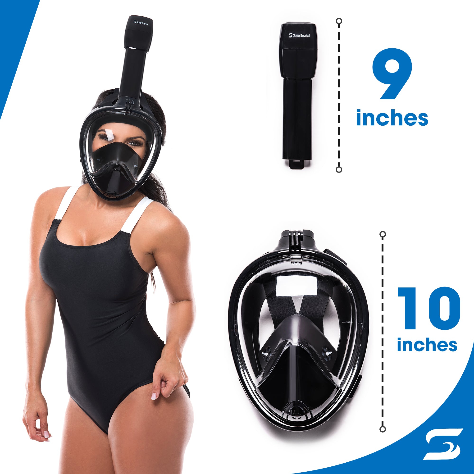 The SuperSnorkel Full face Snorkeling Mask